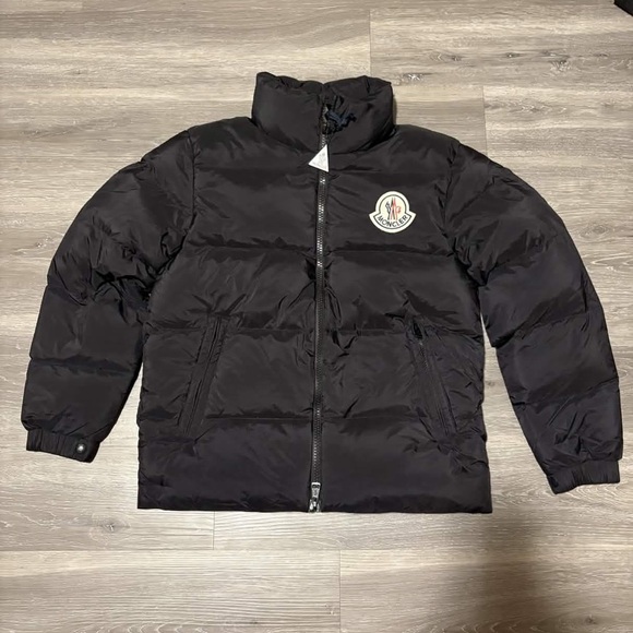 Moncler Other - Moncler Black Men's Down Puffer Jacket with Logo Patch